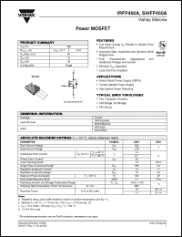 Click here to download SIHFP450A Datasheet