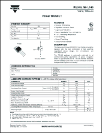 Click here to download IRL540PBF Datasheet