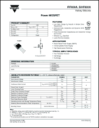 Click here to download SIHF830A-E3 Datasheet