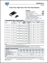 Click here to download CRCW0805-HPe3 Datasheet