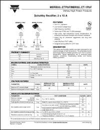 Click here to download MBRB3035CTTRLPBF Datasheet