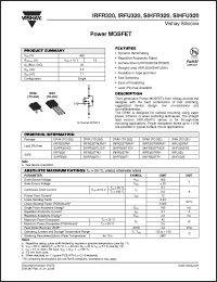Click here to download SIHFR320TL Datasheet