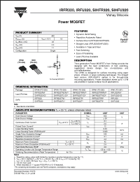 Click here to download IRFR320TRR Datasheet