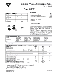 Click here to download SIHFR9014T-E3 Datasheet