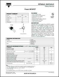 Click here to download SIHF840LC-E3 Datasheet