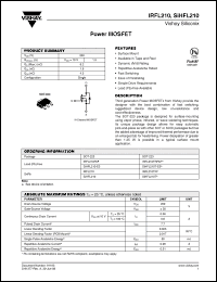 Click here to download SIHFL210-E3 Datasheet