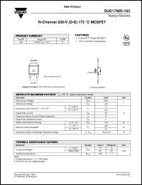 Click here to download SUD17N25-165 Datasheet