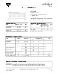 Click here to download LCD-016M001A Datasheet