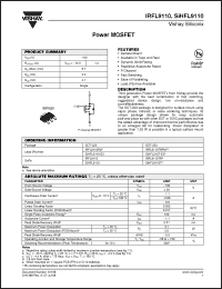 Click here to download SIHFL210T-E3 Datasheet
