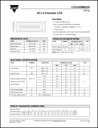 Click here to download LCD-020M002A Datasheet