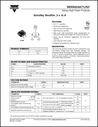Click here to download MBRB3030CTLTRRPBF Datasheet