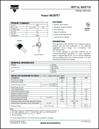 Click here to download IRF710PBF Datasheet