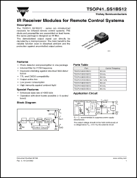 Click here to download TSOP4137SS1BS12 Datasheet