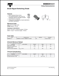 Click here to download MMBD914-V-GS18 Datasheet