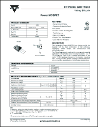 Click here to download SIHFP9240 Datasheet