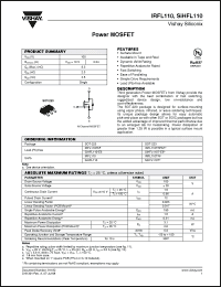 Click here to download SIHFL110T-E3 Datasheet