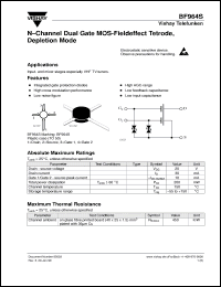 Click here to download BF964 Datasheet