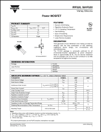 Click here to download SIHF520-E3 Datasheet