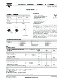 Click here to download SIHF840LCL-E3 Datasheet