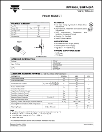 Click here to download SIHFP460A-E3 Datasheet