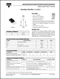 Click here to download 40CPQ040PBF Datasheet