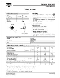 Click here to download SIHF740A-E3 Datasheet