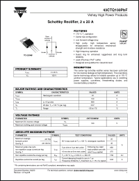 Click here to download 43CTQ100PBF Datasheet