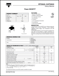 Click here to download SIHFD9020 Datasheet
