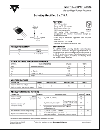 Click here to download MBR1545CTPBF Datasheet