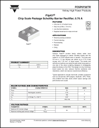 Click here to download FCSP0730TR Datasheet