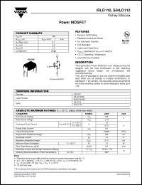 Click here to download SIHLD110-E3 Datasheet