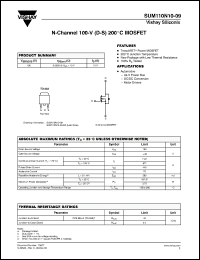 Click here to download SUM110N10-09 Datasheet