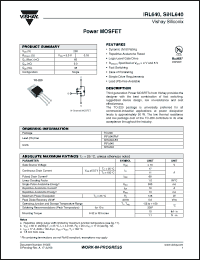 Click here to download SIHL640-E3 Datasheet