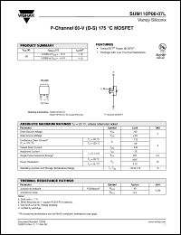 Click here to download SUM110P06-07L_08 Datasheet