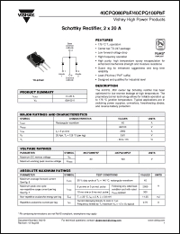 Click here to download 40CPQ100PBF Datasheet