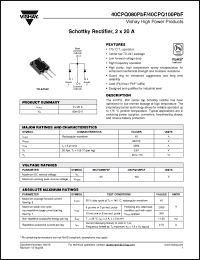 Click here to download 40CPQ080PBF Datasheet