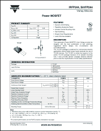 Click here to download SIHFP244 Datasheet