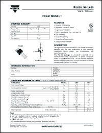 Click here to download SIHL620-E3 Datasheet