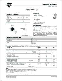 Click here to download SIHF9640-E3 Datasheet