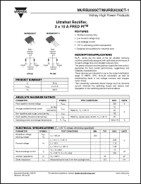 Click here to download MURB2020CT-1TRR Datasheet