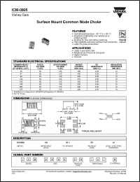 Click here to download ICM0805ER121M Datasheet