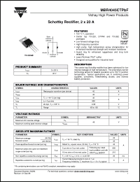 Click here to download MBR4045CTPBF Datasheet