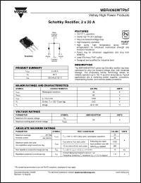 Click here to download MBR4060WTPBF Datasheet