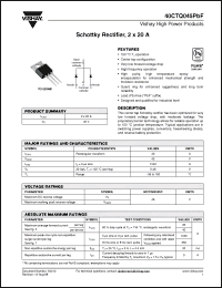 Click here to download 40CTQ045PBF Datasheet