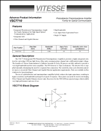Click here to download VSC7710WC Datasheet