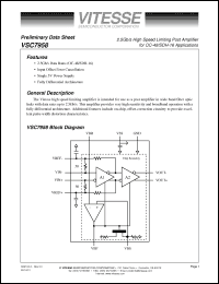 Click here to download VSC7958X Datasheet