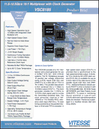 Click here to download VSC8185 Datasheet