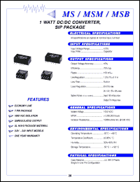 Click here to download MSB-0505 Datasheet