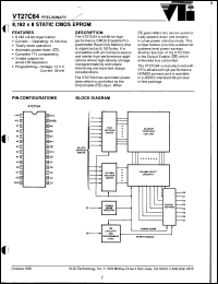 Click here to download VT27C64-15 Datasheet