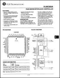 Click here to download VL82C205A20QC Datasheet